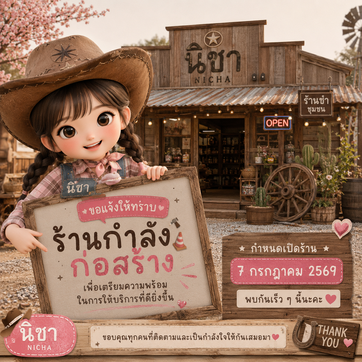 ภาพประกอบบ้านนิชากำลังก่อสร้าง